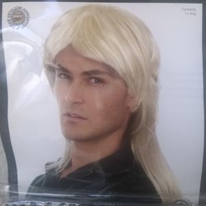 Allaura light blonde bogan mullet wig
